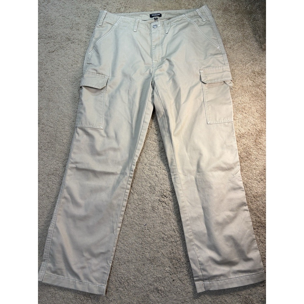 True Religion Cargo Pants Men 36 Tan Baggy Hi Rise 90's